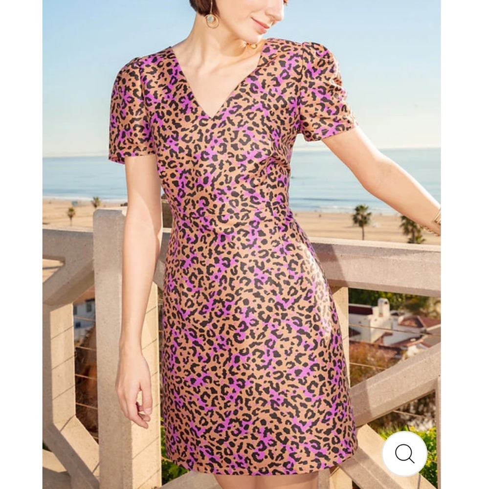 Jade Melody Tam Violet Jaguar Mini Dress SZ L NWT